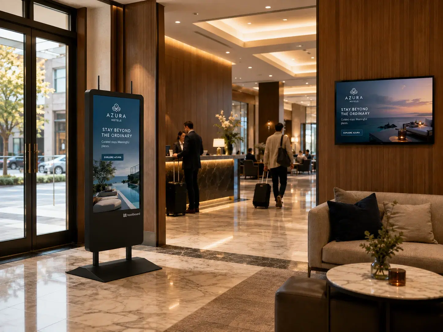 AirX in a hotel reception
